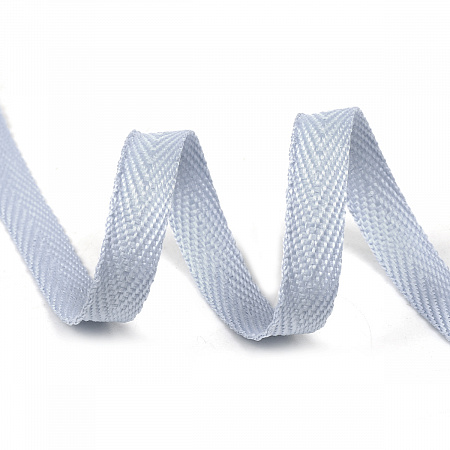 Лента-тесьма 10мм киперная 2г полиэстер TBY цв.S361 серый уп.50м