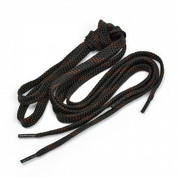 Шнурки плоские 9 мм 7с859 длина 100 см, компл.2шт, цв. черный с коричневым