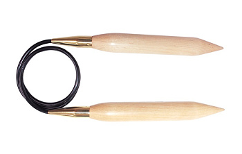 35803 Knit Pro Спицы круговые для вязания Jumbo Birch 30мм/100см, береза, натуральный