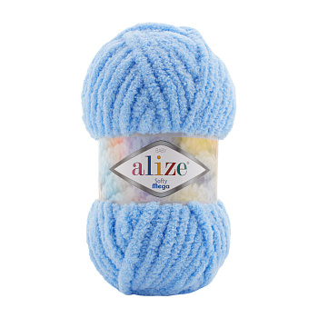 Пряжа для вязания Ализе Softy Mega (100% микрополиэстер) 5х100г/70м цв.040 голубой