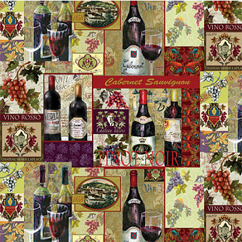 Ткань для пэчворка PEPPY Wine Country Panel 4525 146 г/м² 100% хлопок цв.25332 MUL1 уп.60х110 см