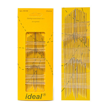 Иглы швейные ручные IDEAL арт.ID-058/ HN-36 (0340-0058) набор швейных игл АССОРТИ, уп.50 игл