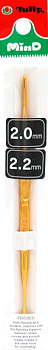Tulip Крючок для вязания двухсторонний MinD арт.TA-0013E  2-2,2мм, сталь / золотистый
