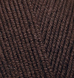 Пряжа для вязания Ализе LanaGold Fine (49% шерсть, 51% акрил) 5х100г/390м цв.026 коричневый