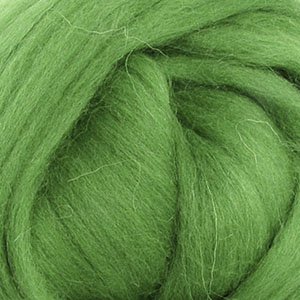 Шерсть для валяния ПЕХОРКА полутонкая шерсть (100%шерсть) 50г цв.434 зеленый