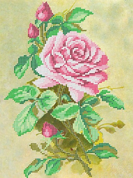 Рисунок на ткани АНГЕЛIКА арт. A546 Роза 21х28 см