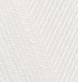 Пряжа для вязания Ализе Diva Baby (100% микрофибра акрил) 5х100г/350м цв.1055 сахарно - белый