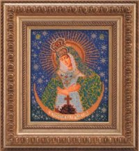 Набор для вышивания бисером КРОШЕ арт. В-161 Остробрамская Богородица 20x24 см