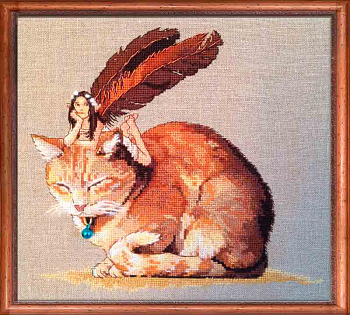 Набор для вышивания NIMUE арт.152-A051 K Fairycat (Фея и кот) 21,5х20 см