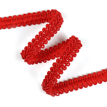 Тесьма Шанель плетеная TBY шир.12мм 0384-0016 цв.F162 (26) красный уп.18,28м