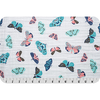 Ткань для пэчворка PEPPY Embrace (марлевка) 120 г/м² 100% хлопок цв.mariposa multi уп.100х125 см