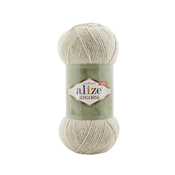 Пряжа для вязания Ализе Alpaca Royal New (55% акрил, 30% шерсть, 15% альпака) 5х100г/250м цв.152 бежевый меланж
