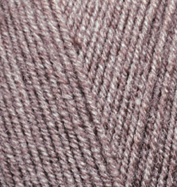 Пряжа для вязания Ализе LanaGold Fine (49% шерсть, 51% акрил) 5х100г/390м цв.240 коричневый меланж