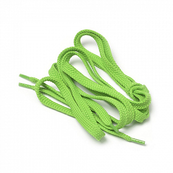 Шнурки плоские 9 мм 7с859 длина 100 см, компл.2шт, цв.яблочно-зеленый