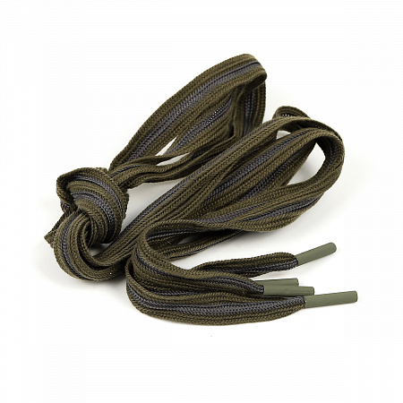 Шнурки TBY декоративные плоские 15мм 130см арт.SLF056 цв.хаки уп.10шт