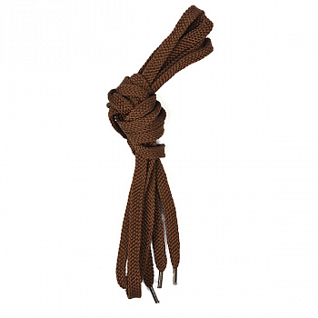 Шнурки плоские 10-12мм турецкое плетение дл.150см цв. коричневый (10 компл)