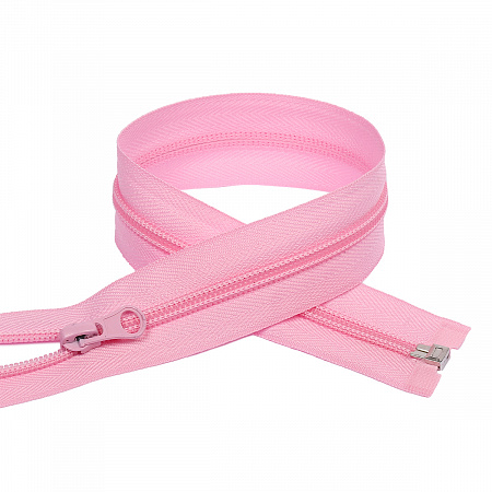 Молния Mzip пласт. спираль №5-N 70см цв.F134 св.розовый уп.10шт