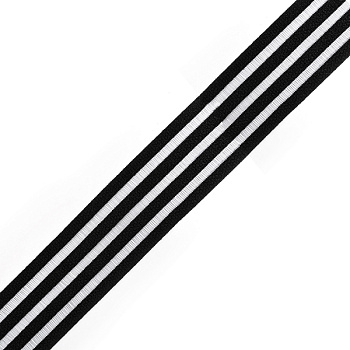 Резинка бельевая декоративная с прозрачными вставками Нейлон 030мм F322 черный  уп.30м