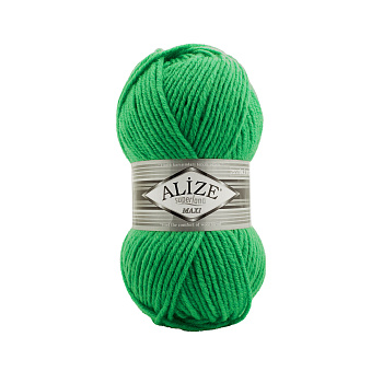 Пряжа для вязания Ализе Superlana maxi (25% шерсть, 75% акрил) 5х100г/100м цв.455 зеленый