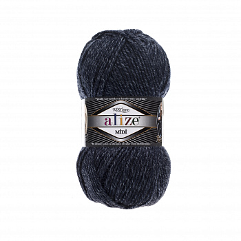 Пряжа для вязания Ализе Superlana midi (25% шерсть, 75% акрил) 5х100г/170м цв.805 т.синий жаспе