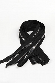 Молния Mzip трактор №5 1 замок TT, 70см, цв.черн/серебро уп.50шт