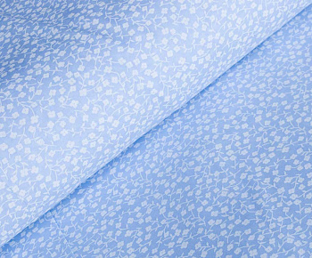 Ткань хлопок Полянка-1672, 125г/м², 100% хлопок, шир.150см, цв.01 голубой уп.3м