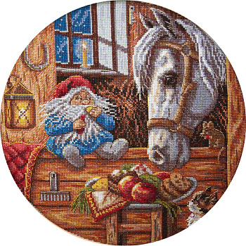Набор для вышивания PANNA арт. SO-1128 Домовой - покровитель домашних животных 24х24 см