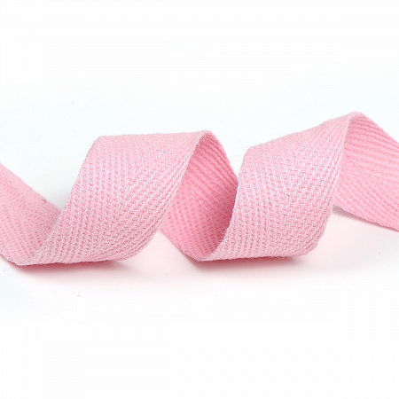Лента-тесьма 20мм киперная 5,0г хлопок TBY.CT цв.F134 св.розовый уп.5м