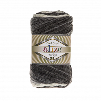 Пряжа для вязания Ализе Superlana Midi Batik (25% шерсть, 75% акрил) 5х100г/170м цв.1900