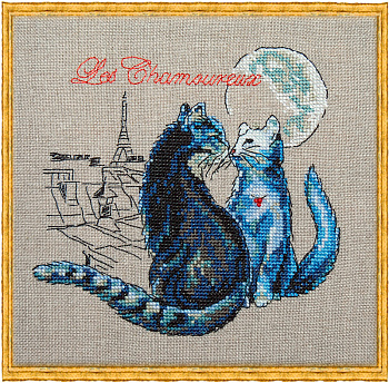 Набор для вышивания NIMUE арт.114-P004 K Les Chamoureux (Свидание под луной) 14,5х14 см