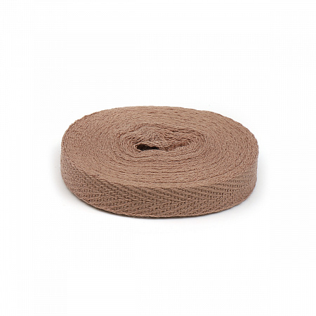 Лента-тесьма 10мм киперная 2,5г хлопок TBY.CT цв.F293 т.бежевый уп.5м