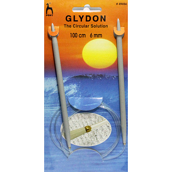 49456 PONY GLYDON Спицы круговые для вязания 6,00 мм/100 см, пластик