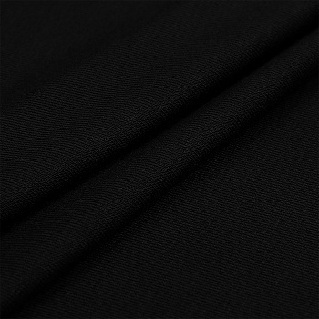 Ткань Вискоза трикотаж, 210г/м² 95% виск 5%лайк шир.185см арт.ШН-210955-02 цв.черный (60982) рул.50-75м (1кг-2,5м)
