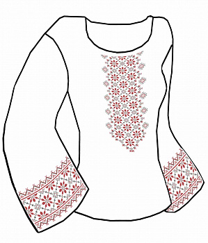 Набор для вышивания женской рубашки КАРОЛИНКА арт. КБСН(хб)-10 85х145 см (размер 44-56)