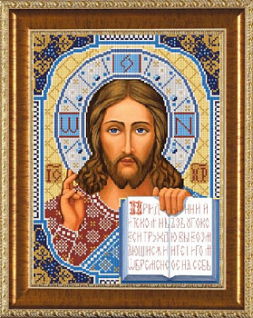 Рисунок на ткани бисер НОВА СЛОБОДА арт.БИС1201 А3 Христос Спаситель 26х35 см