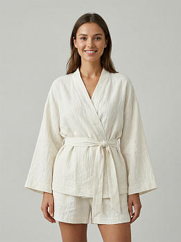 Ткань хлопок искусственный крэш 130г/м² 100%полиэстер 150 см арт.TBY.KR.02 02 белый 25 м