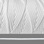 Шнур для вязания полиэфир 04мм цв.белый уп.100м