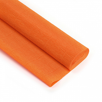Бумага гофрированная Италия 50см х 2,5м 180г/м² цв.020/Е2 оранжевый