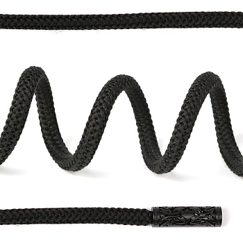 Шнурки TBY круглые 6мм арт.SLF046 длина 130 см цв.черный уп.50шт