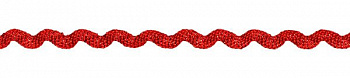 Тесьма плетеная вьюнчик (МЕТАНИТ) арт.С-2914 (3621) г17 шир.7мм (5мм) рис.8657 цв.024 красный уп.20м
