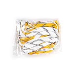Шнурки хоккейные 12-14 мм цв.белые желтые с черными точками 244 см уп.2 пары