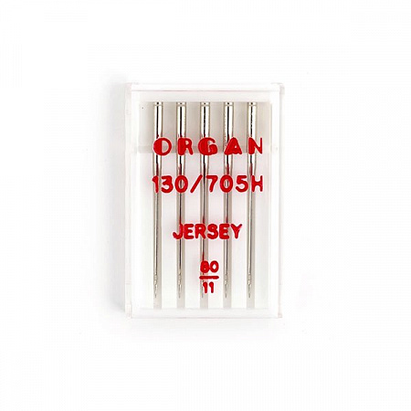 Иглы для бытовых швейных машин ORGAN джерси №80, уп.5 игл