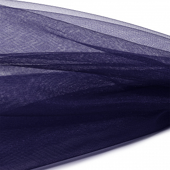 Фатин Кристалл средней жесткости блестящий арт.K.TRM шир.300см, 100% полиэстер цв. 51 К уп.1м - т. синий