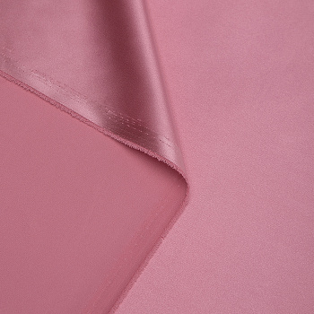 Ткань атлас стрейч 105 г кв.м 98% полиэстер, 2% спандекс шир.150 см арт.Р.33014.11 цв.11 розовый уп.25м (±5м)