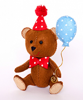 Набор для изготовления текстильной игрушки из фетра арт.ПФД-1051 Happy Мишка 11,5 см