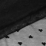 Сетка эластичная "Сердечки" KRUZHEVO арт.OLG015 55г/м² ш.150см цв.черный уп.1м