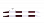 42149 Knit Pro Спицы съемные для вязания SmartStix 6мм для длины тросика 20см, алюминий, серебристый/фиолетовый бархат