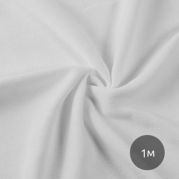 Ткань флис 2-х ст. TBY-0240-F101 240 г/м² 100% ПЭ шир.150см  цв.F101 белый уп.1м