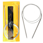 Спицы для вязания круговые Maxwell Gold, металлические на тросике арт.120-35 3,5 мм /120 см