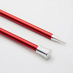47301 Knit Pro Спицы прямые для вязания Zing 5мм/35см, алюминий, рубиновый, 2шт